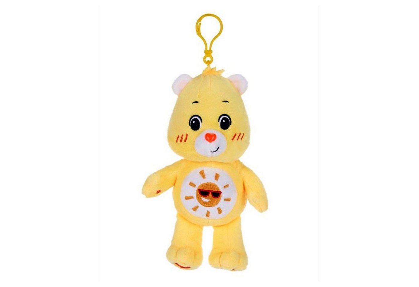 Whitehouse Leisure International Ltd Taschenanhänger Sonnenscheinbärchi - Sunshine Bear Plüsch (16 cm) - Glücksbärchis von Whitehouse Leisure International Ltd