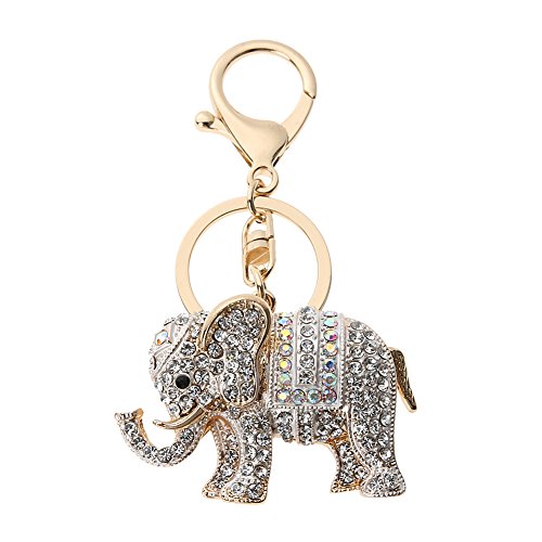 Whitelotous Beliebter eingelegter Farbguss-Elefant Schlüsselanhänger – Strass börse Tasche Schnalle – Kristall Schlüsselanhänger – Damen Taschenanhänger Whitelotous Beliebter eingelegter Farbguss-Elefant Schlüsselanhänger – Strass börse Tasche Schnalle – Kristall Schlüsselanhänger – Damen Taschenanhänger von Whitelotous