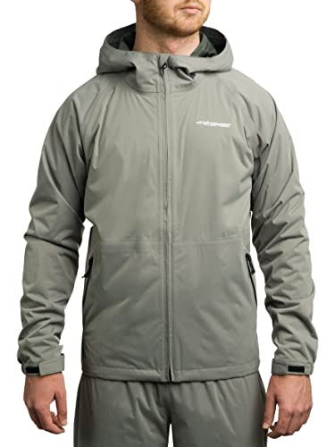 Whitewater Angeln Herren Packbare Regenjacke Leichte Wasserdichte Regenausrüstung, stahlgrau, Large Whitewater Angeln Herren Packbare Regenjacke Leichte Wasserdichte Regenausrüstung, stahlgrau, Large von Whitewater