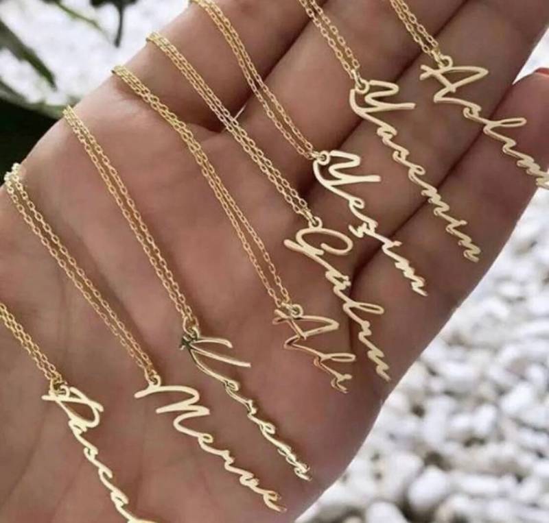 Namenskette Kette Silber 925 Vergoldet 14K Individuell Chain Unterschrift Signature Namenskette Kette Silber 925 Vergoldet 14K Individuell Chain Unterschrift Signature von WhitewaySchmuck