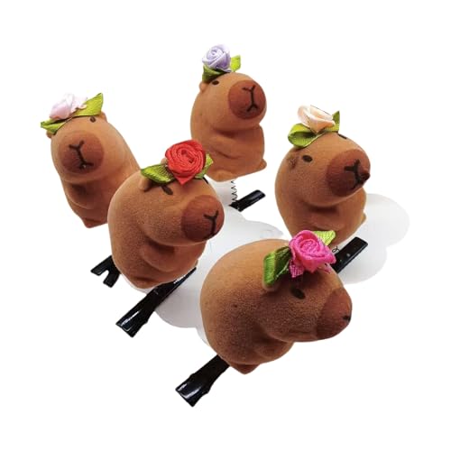 5 Stück Cartoon Capybaras Haarspange Plüsch Haarnadeln Mode Haar Ornament Geeignet für Studenten und Jugendliche Frauen Tier Kopfbedeckung von Whltzf