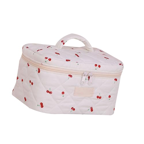 Ästhetische Make-up-Tasche mit Schleife, gesteppt, großes Fassungsvermögen, Reise-Kosmetikaufbewahrung für trendige Frauen und Damen, für den täglichen Gebrauch, Make-up-Organizer für Damen, a Ästhetische Make-up-Tasche mit Schleife, gesteppt, großes Fassungsvermögen, Reise-Kosmetikaufbewahrung für trendige Frauen und Damen, für den täglichen Gebrauch, Make-up-Organizer für Damen, a von Whltzf