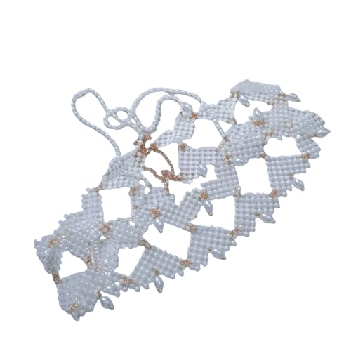 Damen Perlen geschichtete BH-Kette modisches Körper-Accessoire mit für Musik-Festival-Looks von Whltzf