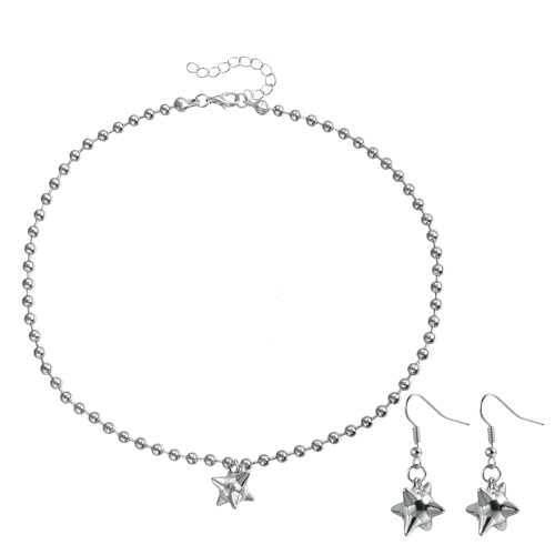 Einzigartiges Schmuck-Set mit Spikes-Designs, stabile Legierung, Spikes, Halskette, Ohrringe für Mode-Statements, Partykleidung von Whltzf