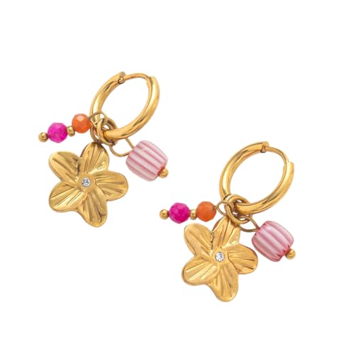 Elegante Blumenohrringe Aus Edelstahl Für Frauen Leichter Hypoallergener Schmuck Für Büropendler Und Täglich Tragen Empfindliche Hautfreundliche Harzohrringe von Whltzf