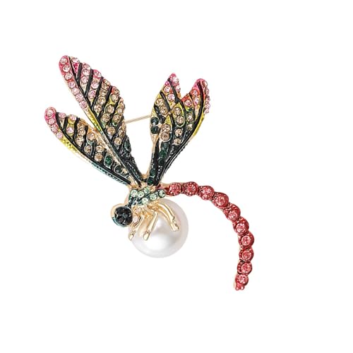 Elegante Brosche in Tierform, Libellen, Anstecknadel, Libellen-Brosche mit funkelnden Kristallen, Damenbekleidung, Schmuck für Damen, stilvolle Broschen von Whltzf