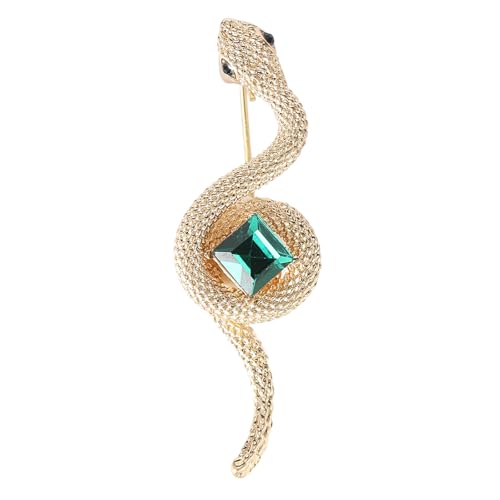 Whltzf Elegante Kristallschlangenbrosche Einzigartige Strasssteine ​​Animal Revers Pin Für Männer Und Frauen Accessoires Mode Accessoire Retro Kristallstift von Whltzf