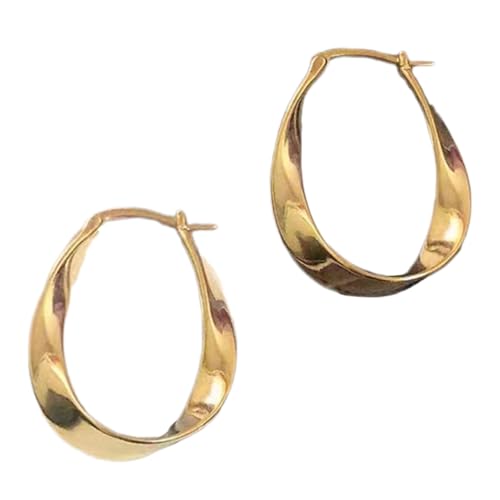 Mode Twiste Hoop Ohrring Mit Mobiuses Strips Designs Für Trendige Frauen Damen Täglich Verwenden Stilvolle Outfits Mobius Strips Ohrringe Tragen von Whltzf