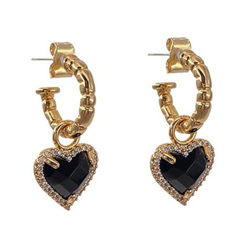 Moderne Schwarze Herzohrringe Accessoire Einzigartige Schwarze Herzohrringe Einzigartige Tropfenschsten Ideal Zum Geben Oder Individuelle Verwendung Stilvoller Ohrringe Für Mädchen von Whltzf
