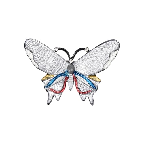 Modische Schmetterlings-Form, emaillierte Anstecknadel, Metalllegierung, Schal-Clip mit Strasssteinen, Accessoire für formelle Veranstaltungen und den täglichen Gebrauch, Metalllegierung von Whltzf