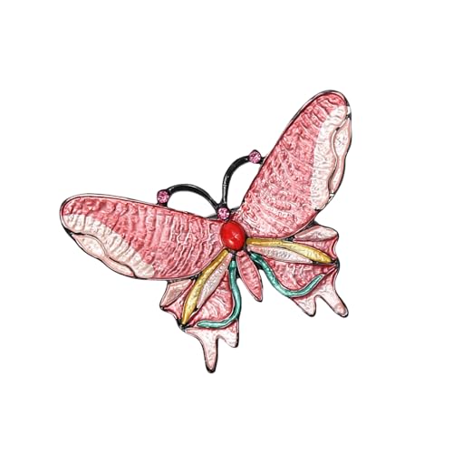 Modische Schmetterlings-Form, emaillierte Anstecknadel, Metalllegierung, Schal-Clip mit Strasssteinen, Accessoire für formelle Veranstaltungen und den täglichen Gebrauch, Metalllegierung von Whltzf