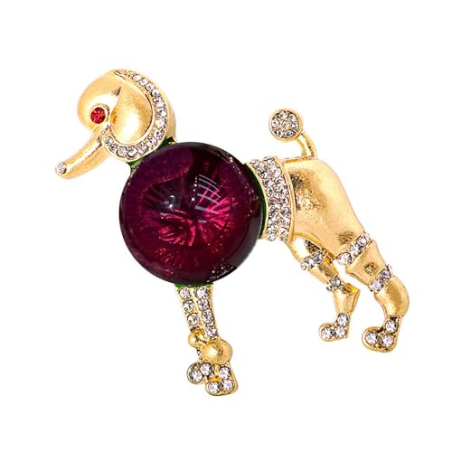 Pudelbrosche mit sicherem Verschluss, bequeme Materialien, Schmuck, Damen, Herren, Legierung, Pudelbrosche, Einheitsgröße, Wie beschrieben von Whltzf