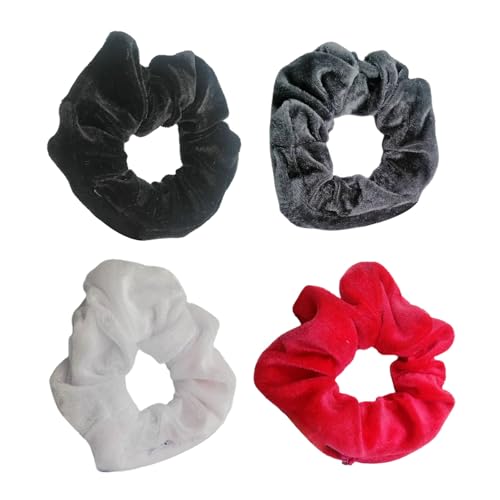 Samt-Haargummis mit Reißverschlusstasche, elastische Haarbänder für Damen und Mädchen, bunte Pferdeschwanz-Halter, Zubehör, vielseitige Haargummis Samt-Haargummis mit Reißverschlusstasche, elastische Haarbänder für Damen und Mädchen, bunte Pferdeschwanz-Halter, Zubehör, vielseitige Haargummis von Whltzf