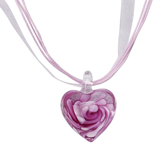 Schlichte Halskette mit Rosen-Herz-Anhänger, modisches Temperament-Halsband, Schlüsselbeinkette, Halsband, Hochzeit, Party, Schmuck, Rosen-Halskette für Damen von Whltzf