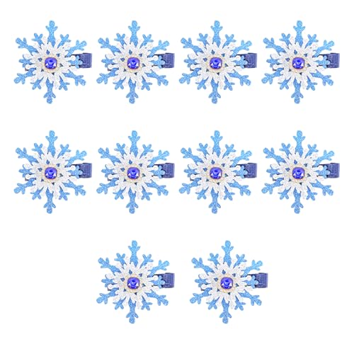Schneeflocken-Haarnadel-Accessoire, elegante Schneeflocken-Strass-Haarspangen für Weihnachten, Event, Haarstyling, Damen-Festival-Haarteil von Whltzf