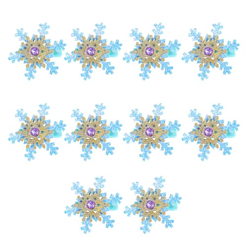 Schneeflocken-Haarnadel-Accessoire, elegante Schneeflocken-Strass-Haarspangen für Weihnachten, Event, Haarstyling, Damen-Festival-Haarteil von Whltzf