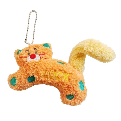 Stilvolle Gedeckte Katzen Schlüsselbund Weiche Plüsch Mobile Hanging Ornament Schlüsselhalter Accessoire Für Trendige Frauen Alltags Nutzung Bürokatze Accessoire von Whltzf