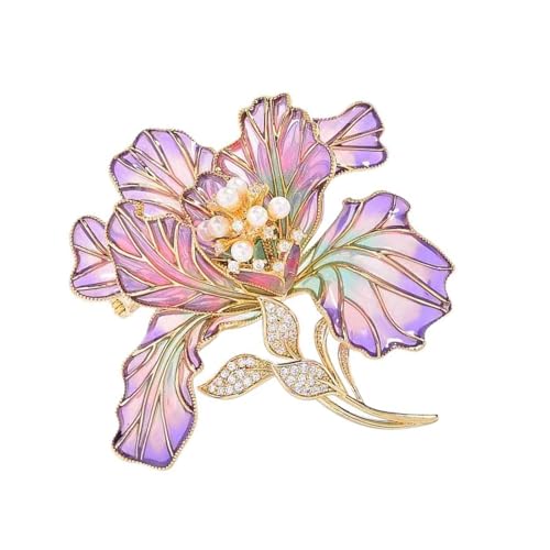 Traditionelle Blumen-Brosche aus Legierung, für Mantel, Anzug, Kleid, Anstecknadel mit Perlen, für den täglichen Gebrauch, Perlen-Akzent-Brosche, Einheitsgröße, Wie beschrieben von Whltzf