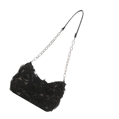 Trendige Spitzenmuster Ketten Umhängetasche Tragen Resistente PU Handtasche Für Frauen Freizeittäglich Oder Abschlussball Event Bequeme Kettenabendhandtasche von Whltzf