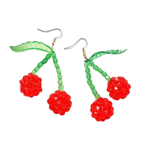 Verspielte Kirschen Legierte Ohrentropfen Spielerischer Kirschen Legiert Ohrringe Schmuck Eleganter Dangle Ohrhaken Für Tägliche Verschleiß Leichter Bequemer Verschleiß von Whltzf