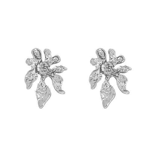 Vintage Geometrische Blütenohrringe Zarte Unregelmäßige Wirbel Ohrringe Charme Für Frauen Mit Strukturierten Blumendetails Modische Ohrsthne von Whltzf
