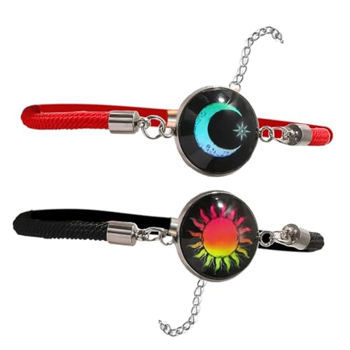 Whltzf 1 Paar Glühende Paar Armbänder Verstellbares Lederarmband Geflochten Whltzf 1 Paar Glühende Paar Armbänder Verstellbares Lederarmband Geflochten von Whltzf