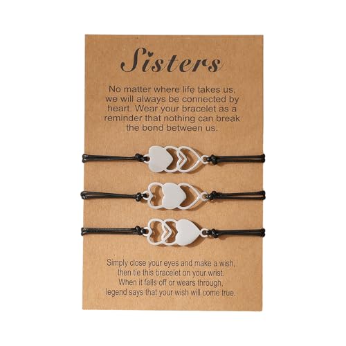 Whltzf 1 Set verstellbare handgewebte Freundschaftsarmbänder Set Seil Fußkettchen Unisex Mode Geschenk für Mann und Frau Schwester, Einheitsgröße, Wie beschrieben von Whltzf