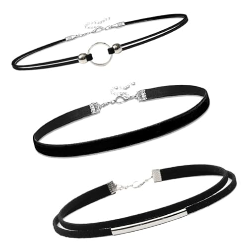 Whltzf 2 Stück Choker aus weichem Stoff, mehrlagiges Design, allergieresistentes Accessoire für den täglichen Gebrauch, leichtes Layering-Schmuck, Einheitsgröße, Wie beschrieben, Wie beschrieben von Whltzf