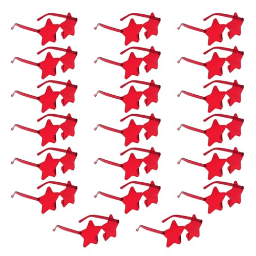 Whltzf 20 transparente Stern-Sonnenbrillen, bonbonfarben, randlos, Sterne, für Damen und Herren, trendige Sonnenbrille, Rote Folie Whltzf 20 transparente Stern-Sonnenbrillen, bonbonfarben, randlos, Sterne, für Damen und Herren, trendige Sonnenbrille, Rote Folie von Whltzf