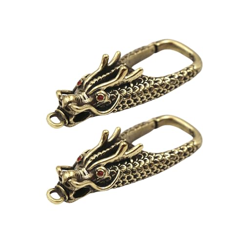 Whltzf 2pcs Dragon Keyring Anhänger Unterscheidungsbeutel Zubehör Mehrzweck Carabiner Clip Mode Keyring Accessoires Metallschlüssel von Whltzf