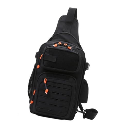 Whltzf Angel-Umhängetasche, Werkzeugtasche, wasserabweisend, große Kapazität, Crossbody-Tasche, multifunktional, Angelrucksäcke, Angel-Schultertasche, Schwarz Whltzf Angel-Umhängetasche, Werkzeugtasche, wasserabweisend, große Kapazität, Crossbody-Tasche, multifunktional, Angelrucksäcke, Angel-Schultertasche, Schwarz von Whltzf