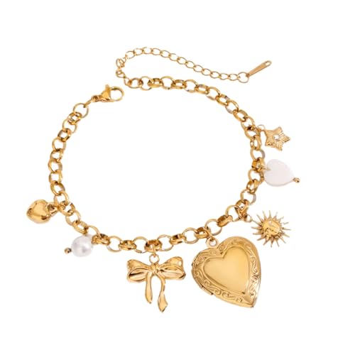 Whltzf Charm-Anhänger in Herzform, Fotorahmen-Anhänger, Damenmode und Hochzeitsschmuck für verschiedene Anlässe, Edelstahl-Foto-Medaillon, Einheitsgröße, Wie beschrieben von Whltzf