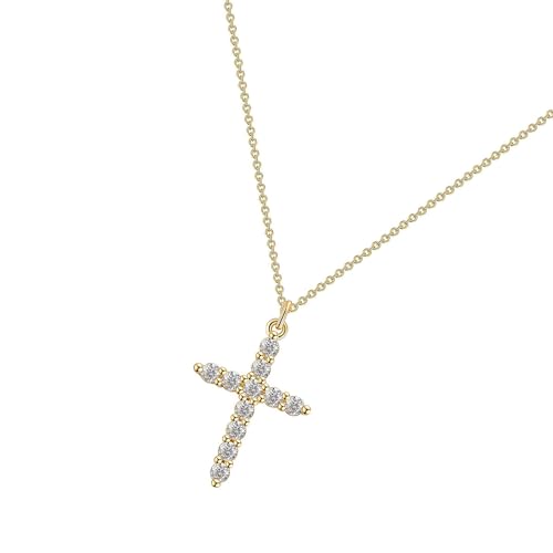 Whltzf Einzigartige Kreuz-Anhänger, Halskette, Zirkon, eingelegte Kreuze, Anhänger, Halskette, Zubehör für modebewusste Frauen, verstellbare Kette Whltzf Einzigartige Kreuz-Anhänger, Halskette, Zirkon, eingelegte Kreuze, Anhänger, Halskette, Zubehör für modebewusste Frauen, verstellbare Kette von Whltzf