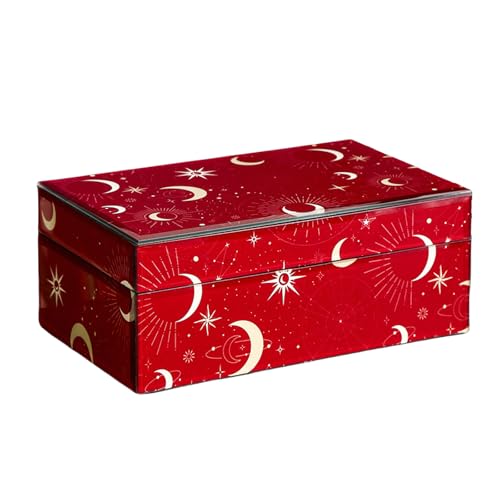 Whltzf Elegante Bemalten Glasschmuckhüllen Einzigartige Glasschmuck Brust Geräumige Gemälde Behälter Für Ohrringe Armbänder Halskettenring Armband Lagerhalter von Whltzf