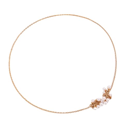 Whltzf Elegante Kunstperlen Quasten Halskette Fischgramm Kette Choker Statement Hochzeit Schmuck Geschenk Für Frauen Und Mädchen Tropfen Halskette von Whltzf