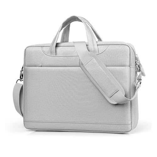 Whltzf Elegante Laptop-Aktentasche für 35,6 cm (14 Zoll) / 39,6 cm (14 Zoll) / 39,6 cm (14 Zoll) große Notebooks, wasserabweisend, Polyester,, 39.6 cm, Gray von Whltzf
