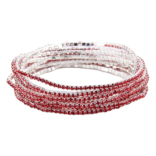 Whltzf Elegante Strasssteine ​​Armband Elastizität Kristallperlen Handchain Stilvolle Mehrschichtige Armreifen Frauen Modeaccessoires Freund Geschenke von Whltzf