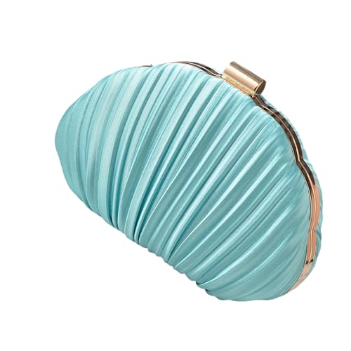 Whltzf Elegante Zerknitterte Muschelabendbeutel Leichte Polyester Schulter Geldbörse Mit Verstellbarem Kettenriemen Für Hochzeitsfeier Förderbilanz Geldbeutel von Whltzf