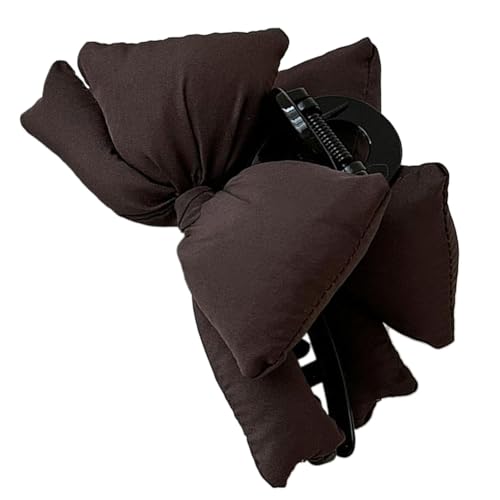 Whltzf Elegante beflockte Haarklammer mit großer Schleife für Frauen sorgt für Haltbarkeit und Komfort ohne Beschädigung. Luxuriöses Ornament, Einheitsgröße, Wie beschrieben von Whltzf
