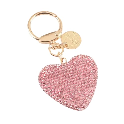 Whltzf Eleganter Charme Stilvoller Strasssteine ​​Herz Schlüsselbund Kristalle Bag Ornament Accessoire Für Frauen Und Mädchen Freizeitkleidung Romantik Geschenke von Whltzf