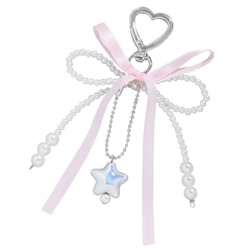 Whltzf Eleganter Herz Bowknot Love Charm Tragbarer Schlüsselbund Charme Stabil von Whltzf