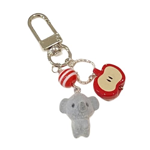 Whltzf Flocken Sie Die Gelbe Ente/Katze/Koala/Hundeschlüsselkette Bequemes Feeling Anhänger Anhänger Schlüsselring Zubehör Für Taschen Und Telefone Handgefertigtes Schlüsselhalter von Whltzf
