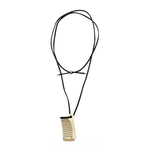 Whltzf Halskette mit Kammanhänger, Samt, verstellbares Seil, Ornament, handgefertigtes Schmuckzubehör für den täglichen Gebrauch, verstellbare Länge Whltzf Halskette mit Kammanhänger, Samt, verstellbares Seil, Ornament, handgefertigtes Schmuckzubehör für den täglichen Gebrauch, verstellbare Länge von Whltzf
