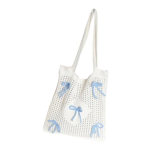 Whltzf Handgefertigte Häkelhäutentasche Tasche Casual Schulter Shopping Handtasche Für Frauen Summers Mesh Strand Geldbeutel Faltbare Hobos Taschen Häkeltasche Für Frauen von Whltzf