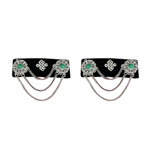 Whltzf Handgefertigte Mongolische Stile Lint Quasten Haarclip Ornament Mit Vintage Designs Für Frauen Suchen Einzigartig von Whltzf