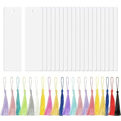 Whltzf Heat Übertragbare Doppelseitige Lesezeichen Kits Mit Farbenfrohen Quasten Lesenzubehör Handgefertigtes Geschenk Für Leser Metal Lesezeichen Bundle von Whltzf