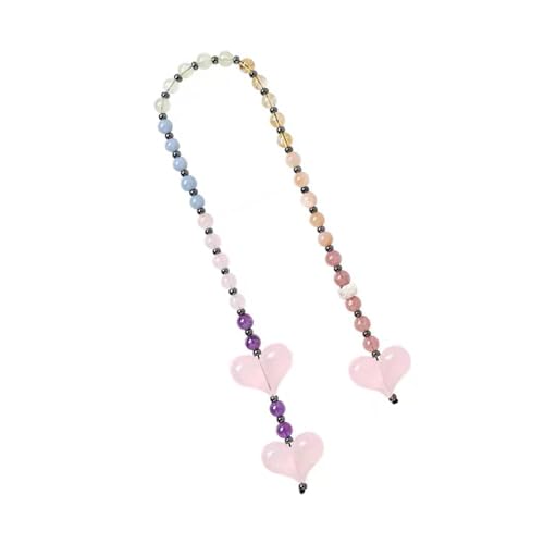 Whltzf Herzförmiger Streifenanhänger Keychain Delicate Heart Pectable Hanging Decoration Für Tasten Und Mobile Geräte Einstellbarer Lanyard von Whltzf