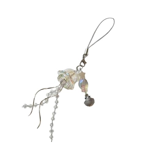 Whltzf Jellyfish Telefon Charme Keychain Anhänger Telefongurt Acryl Textur Telefonkette Geeignet Für Mode Enthusiasten Präsentieren Telefongurt von Whltzf