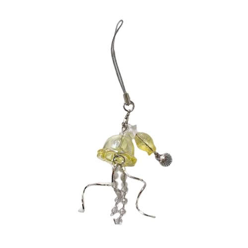 Whltzf Jellyfish Telefon Charme Keychain Anhänger Telefongurt Acryl Textur Telefonkette Geeignet Für Mode Enthusiasten Präsentieren Telefongurt von Whltzf