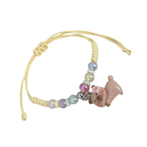 Whltzf Kids 'Macaron Farbarmband Mit Cartoon Capybaras Designs Sichere Kunststoffmaterialien Und Ein Verstellbares Riemen Toller Geschenk Cartoon Capybara Charme von Whltzf